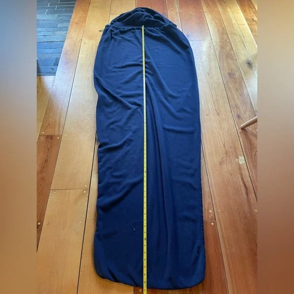 Fleece Sleeping Bag Liner Navy Mummy Style - Picture 6 of 7